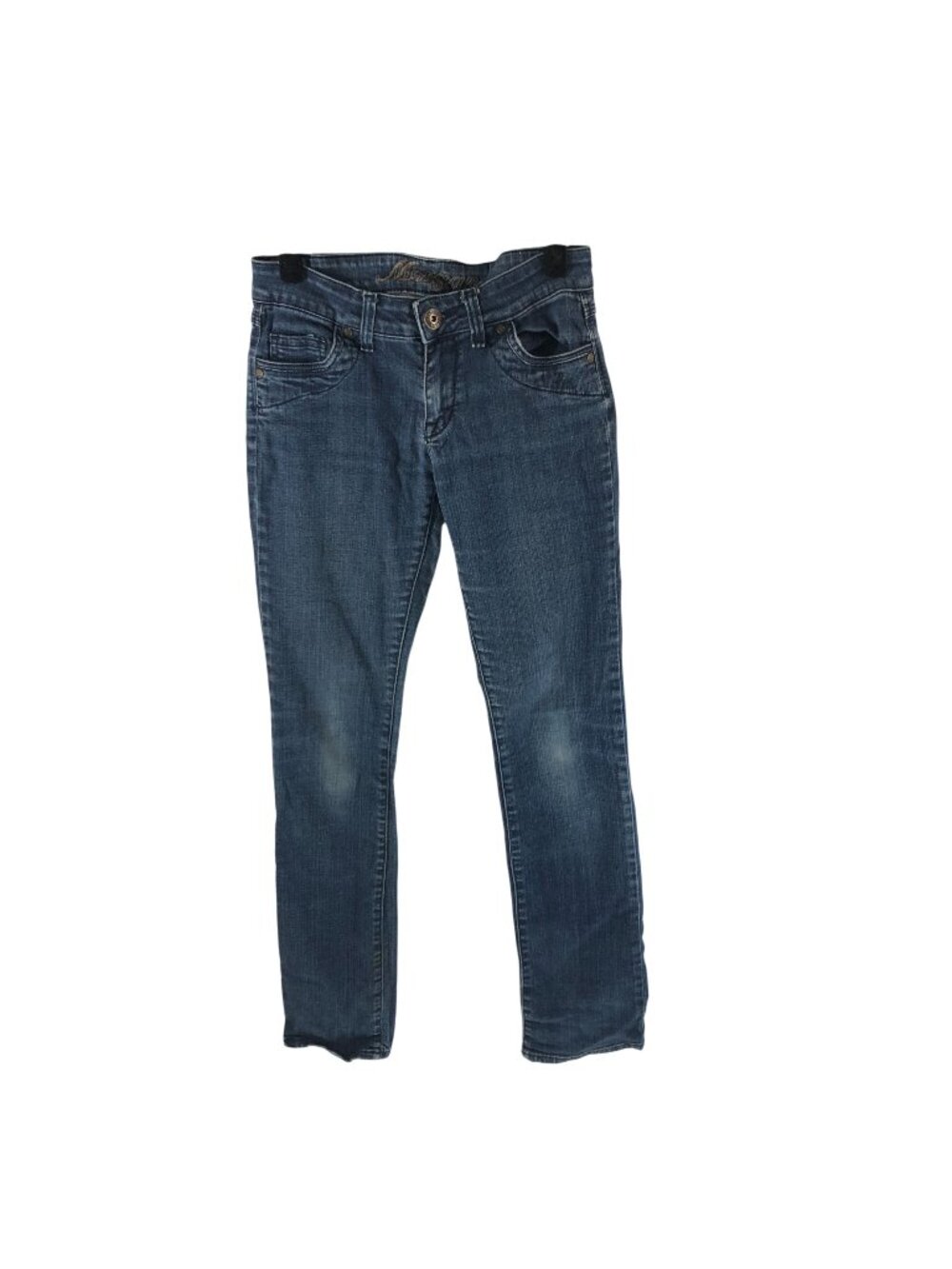 Morgan Delias Womens Blue Skinny Jeans Size 3/4R Cotton Blend Low-Rise